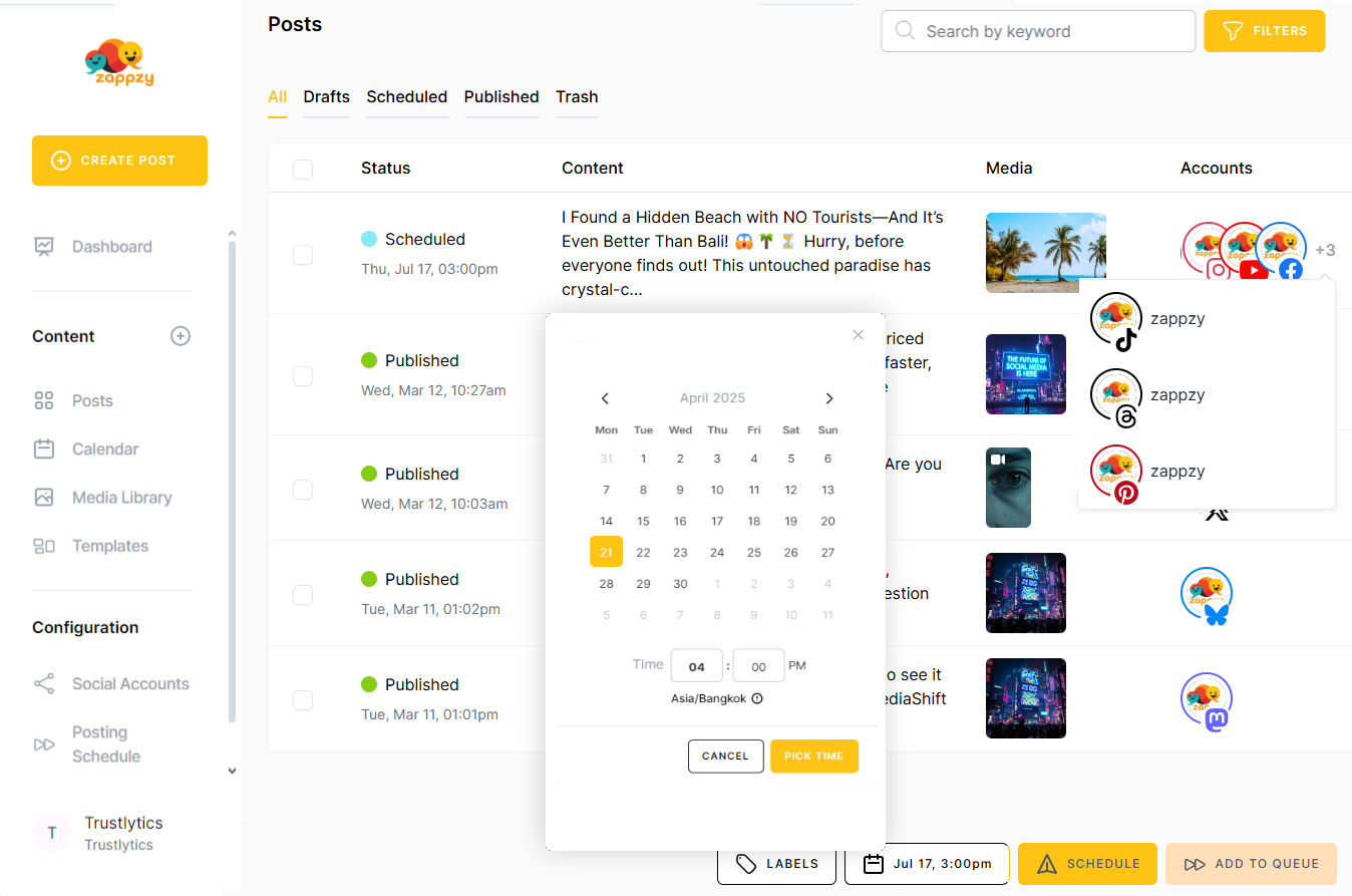 zappzy PERSONAL makes sure your posts get seen