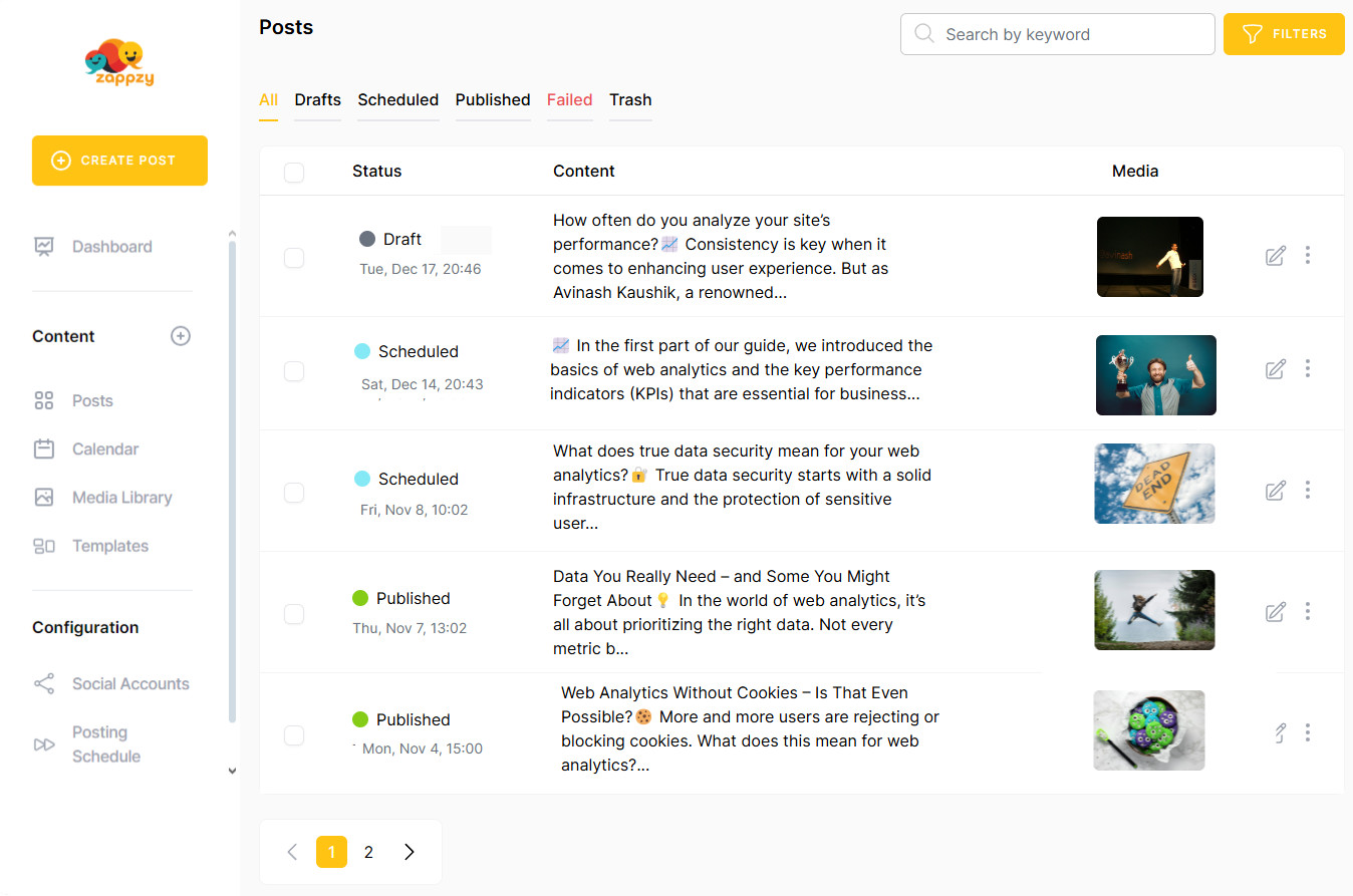 Plan, schedule, and automate weeks of content in minutes