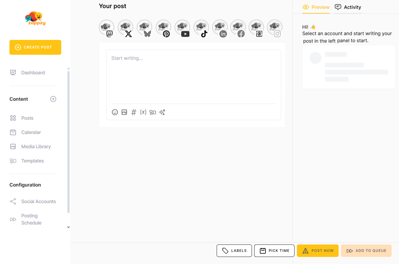 zappzy lets you manage everything from one place.